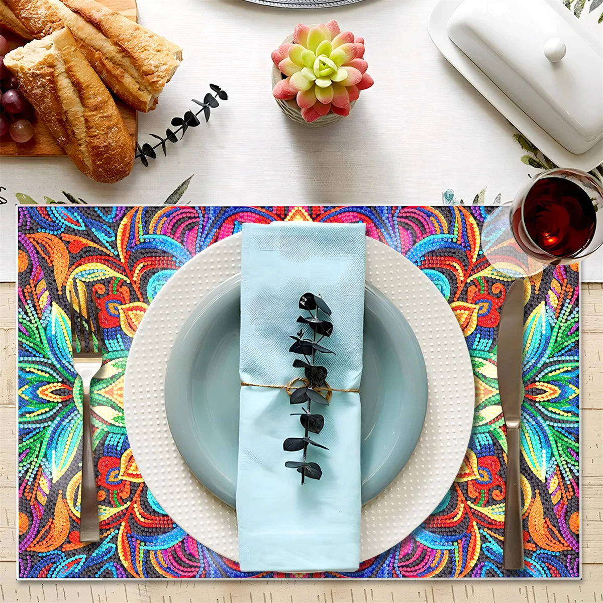 New Diamond Painting DIY Meal Mats Kitchen, Living Room, Dining Table, Dining Plate, Anti scalding Mats, Cups, coasters, Gifts