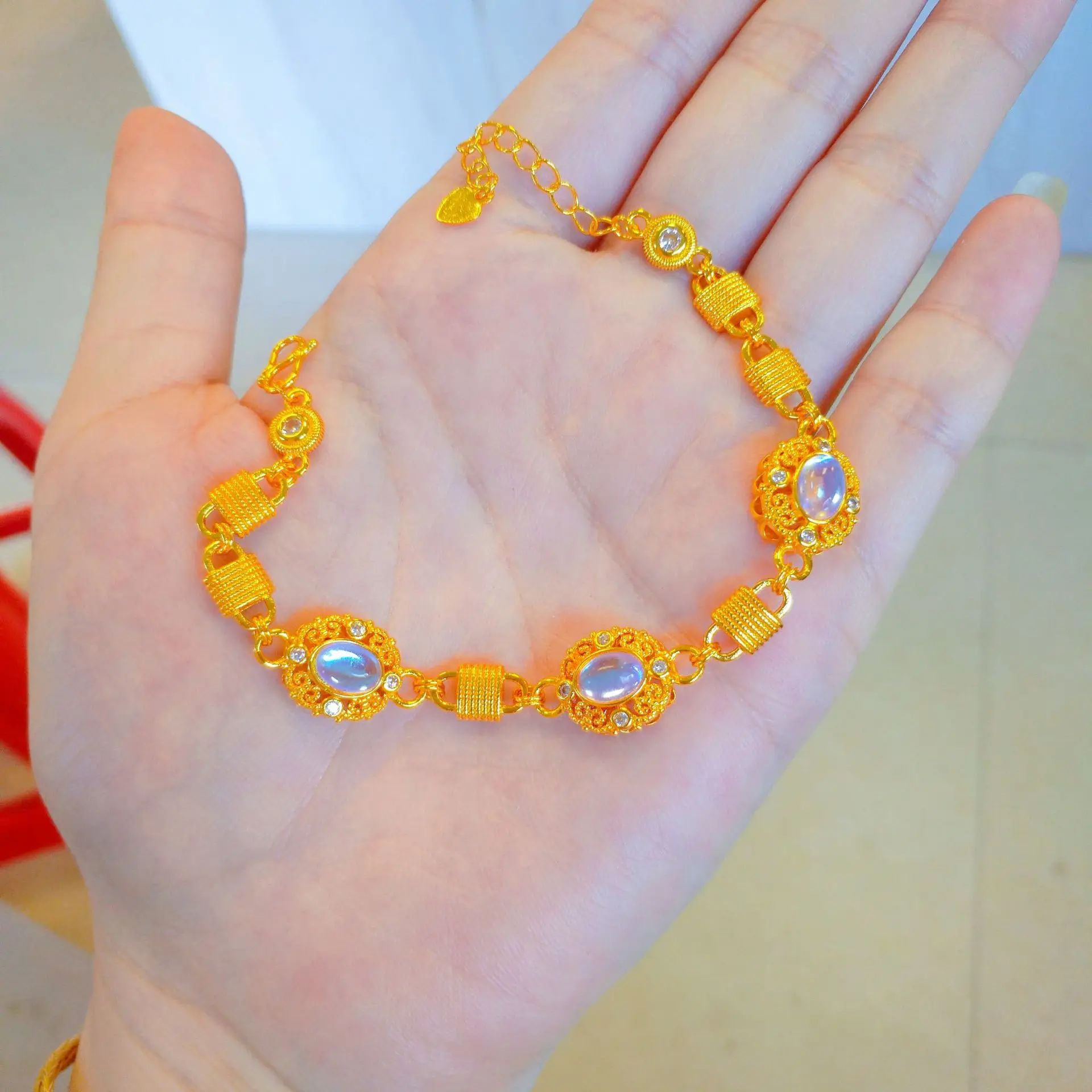 

Luxury 24K 9999 Pure Gold real gold Star Fashion Bracelet Women's Bracelet Birthday Gift