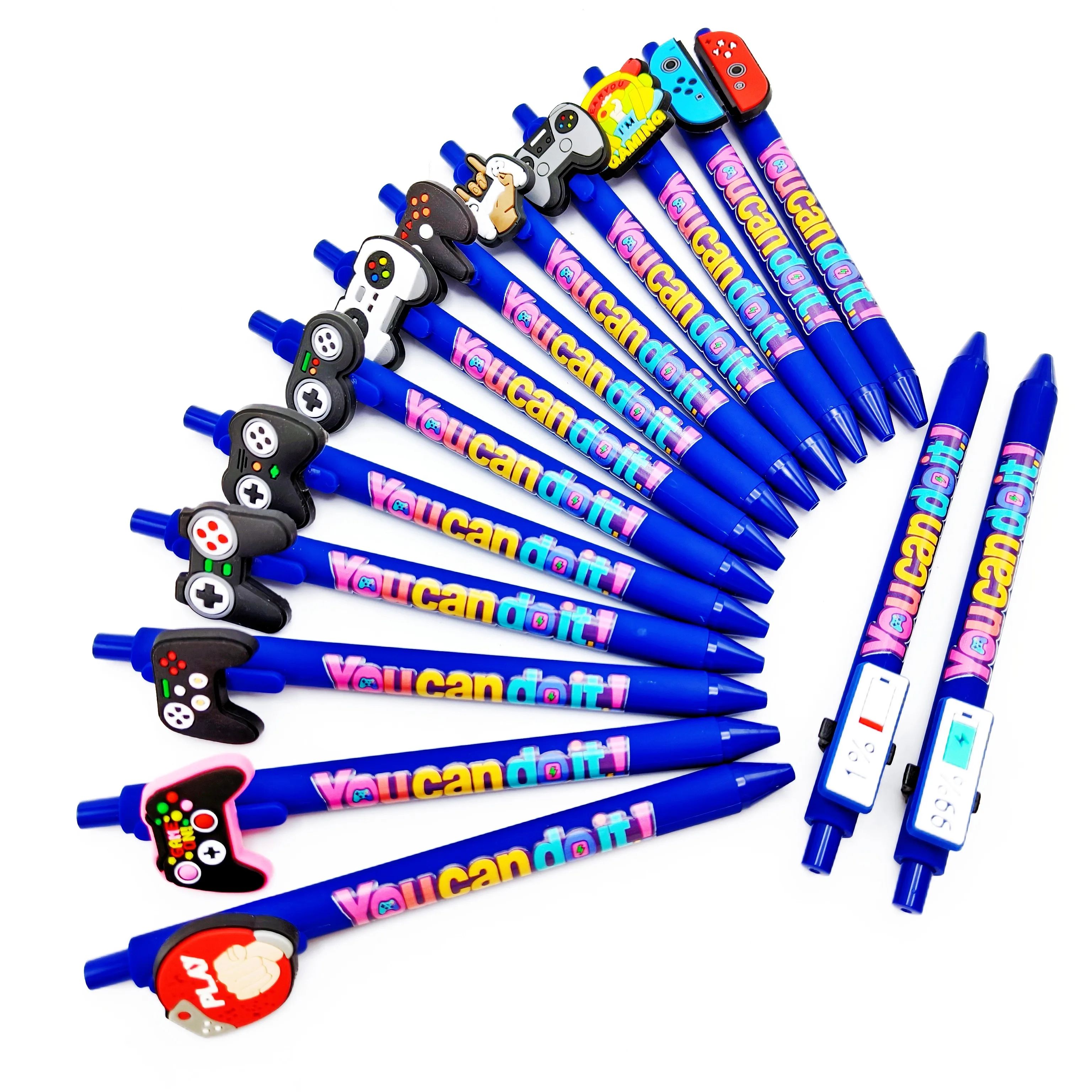 

18 шт./25 шт. темно-синяя тематическая шариковая ручка игрового контроллера, ежедневные канцелярские принадлежности для офиса, ручка для письма для студентов