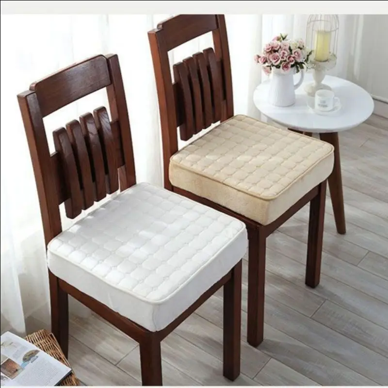 Thickened Sponge Plush Chair Cushion Anti Slip Tatami Seat Mat Autumn Winter Dining Chair Cushion Office Computer Chair Seat Pad