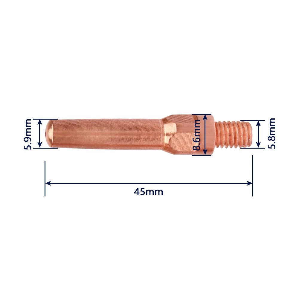 200A 350A 500A MIG MAG Gun Accessories Consumables MIG Nozzle 45mm Electric Tip for the CO2 MIG Welding Machine