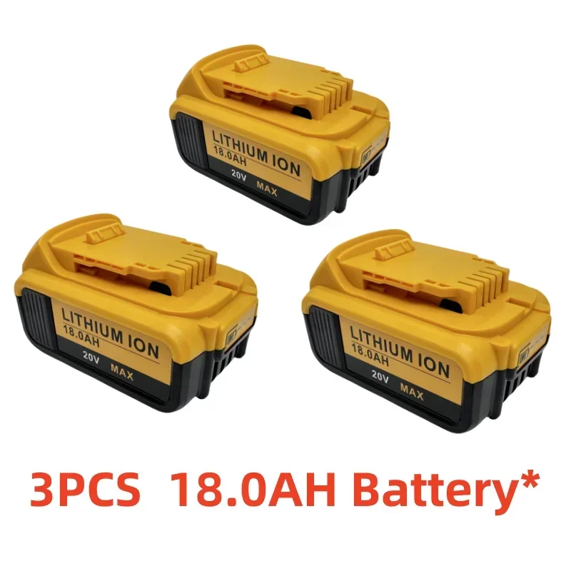 Batería 100% Original para herramienta eléctrica Dewalt, 18000mAh, 20V, DCB206, 20V, 18.0Ah, DCB206, DCB205, DCB204-2