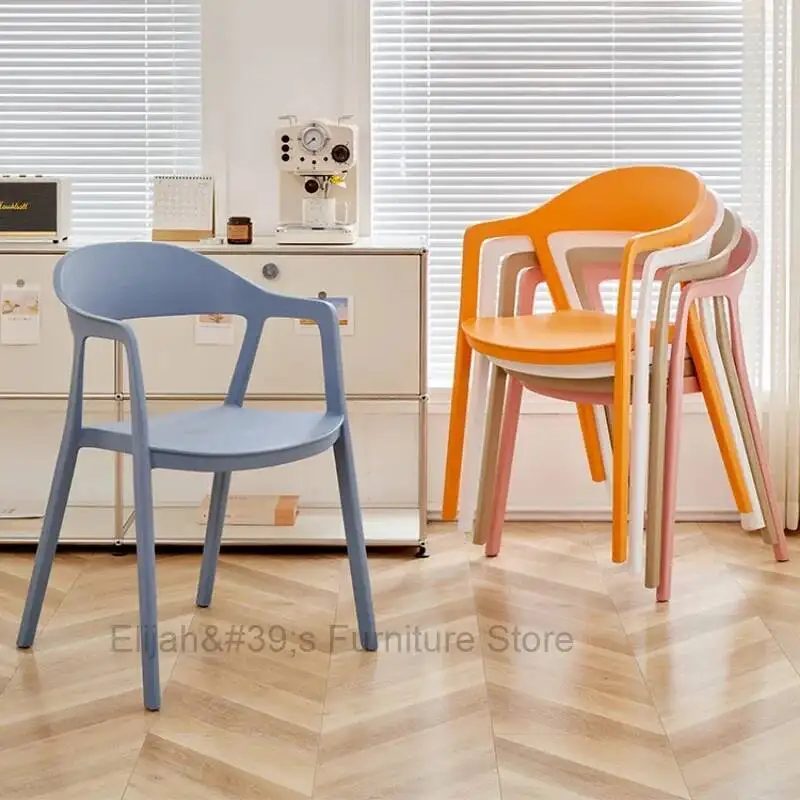 كراسي تناول الطعام البلاستيكية الاسكندنافية لهجة المطبخ الفاخرة صالون الطعام كراسي غرفة المعيشة الحديثة مكتب Sillas Cadeira أثاث المنزل