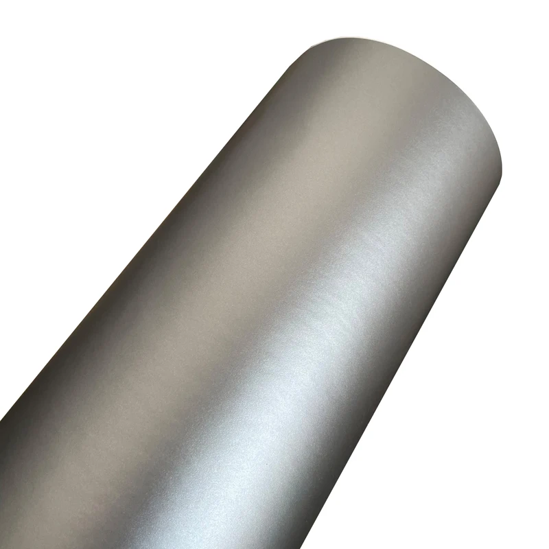 Gunmetal Matte Grey Vinyl Wrap Roll Self Adhesive Film Decal Vehicle Car Wrapping with Air Release