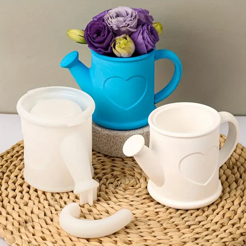 1Pc Kettle Shaped Silicone Molds for DIY Epoxy Resin Succulent Planters Pen Holders 3D Design Casting Molds Home Decor