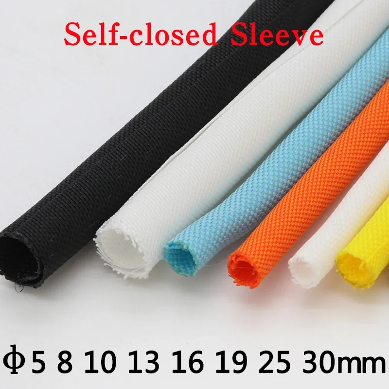 Dia 5 8 10 13 16 19 25 30 mm PET Self-close Sleeve for AIO flexible Insulated Expandable Braided Nyloy Tube