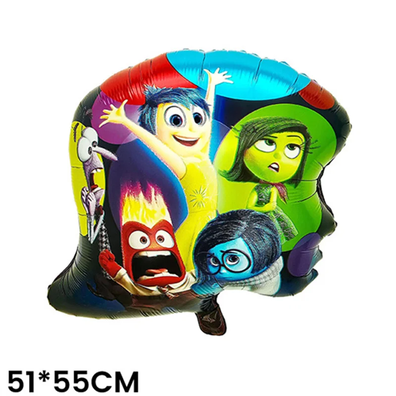 Inside Out 2 Balloon Children's Happy Birthday Party Decor Set Cartoon Joy Sadness Anger Disgust Fear Foil Supplies Toys Kids