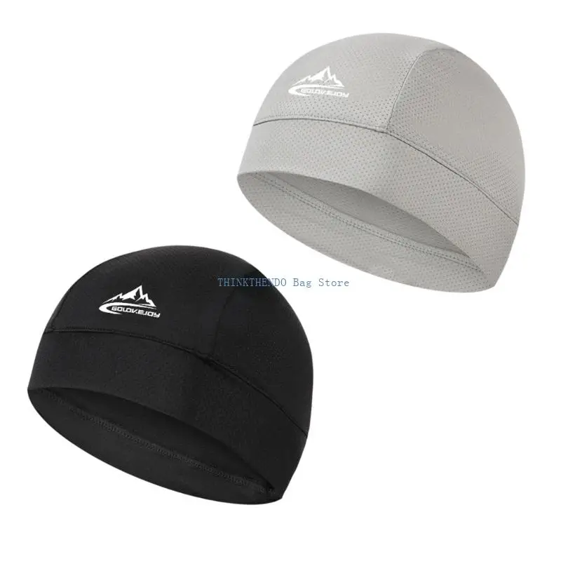 340D 2 Pack Lightweight Breathable Helmet Inner Cap Moisture Control Stretchy for Sports Enthusiasts