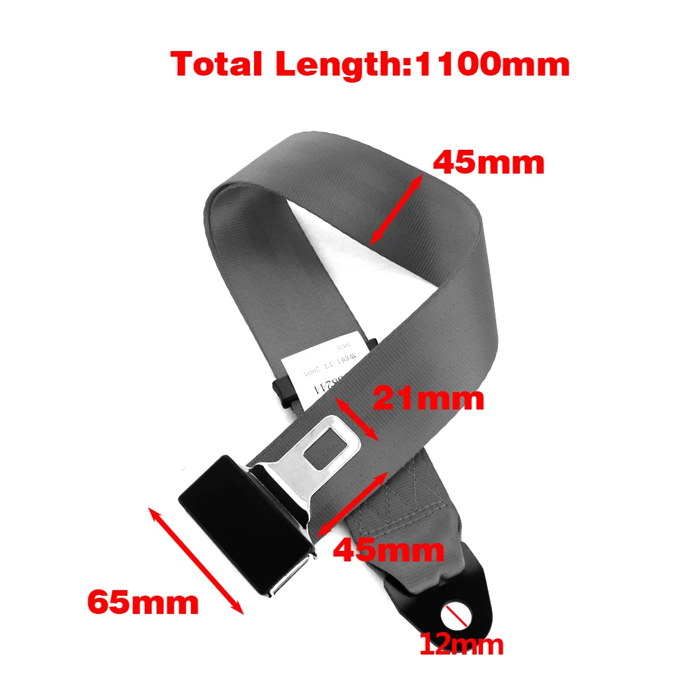 2PC Car Safety Belt Safety Two Bolt Point Adjustable Belt 2-point Universal Car Vehicle Belt Extension Extender Strap 62-110CM