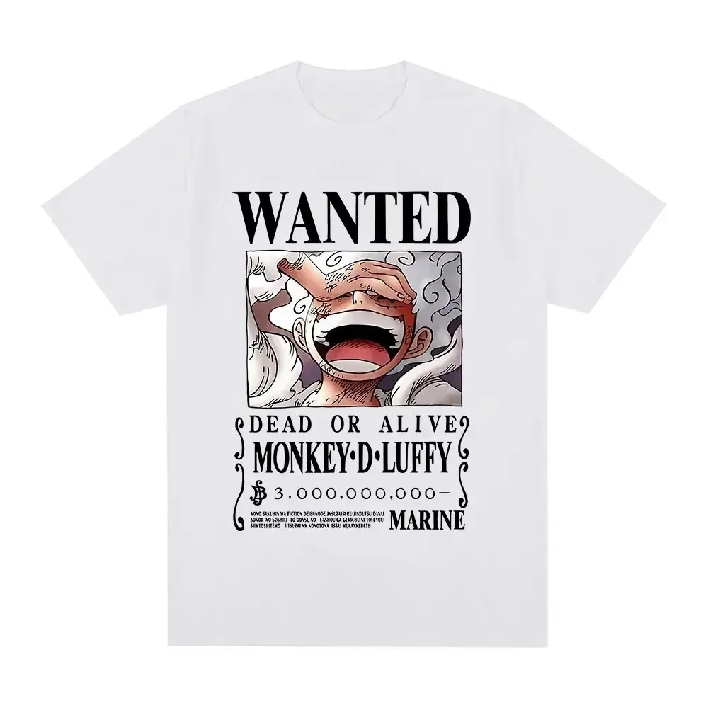 Japanese Anime Luffy Gear 5 T-shirt Men Women Cotton Short Sleeve T-shirts Cozy Soft Tee Shirt Oversized Streetwear Clothing