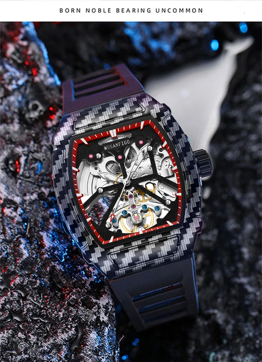 Fully Automatic Skeleton Mechanical Watch, Fashionable Personality, Luxury Hot Men's Watch, Casual Business Watch