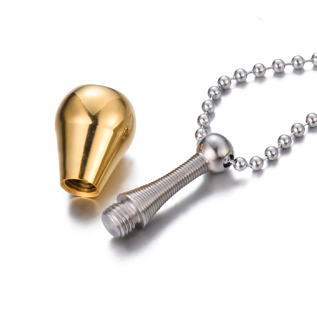 Men Stainless Steel Jewelry Casual Cylinder Crystal Memorial Urn Cremation Pendant Opens Necklace Ash Case Holder Keepsake