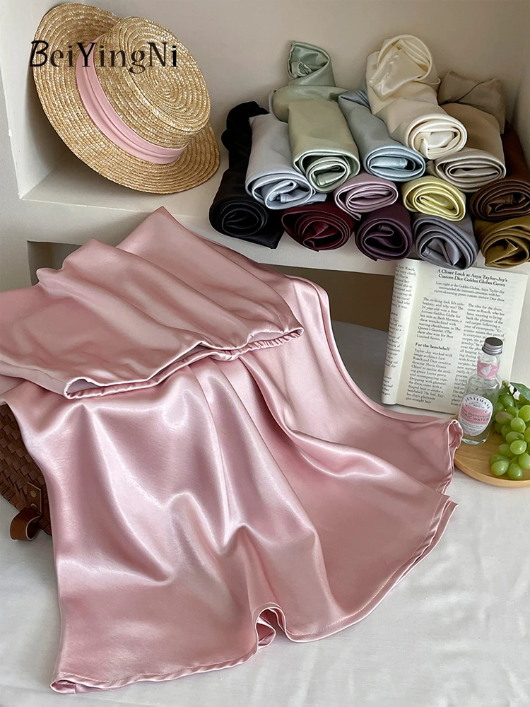 Beiyingni 2025 New Style Woman's Satin Mermaid Skirt Spring Summer Luxury Elegant Office Ladies Skirts Fashion Ball Gown Skirt