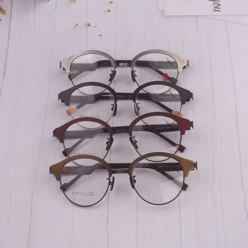 

Wholesale promotion round eye glasses women oculos de grau femininos fashion super light can Computer reading Glasses men neat