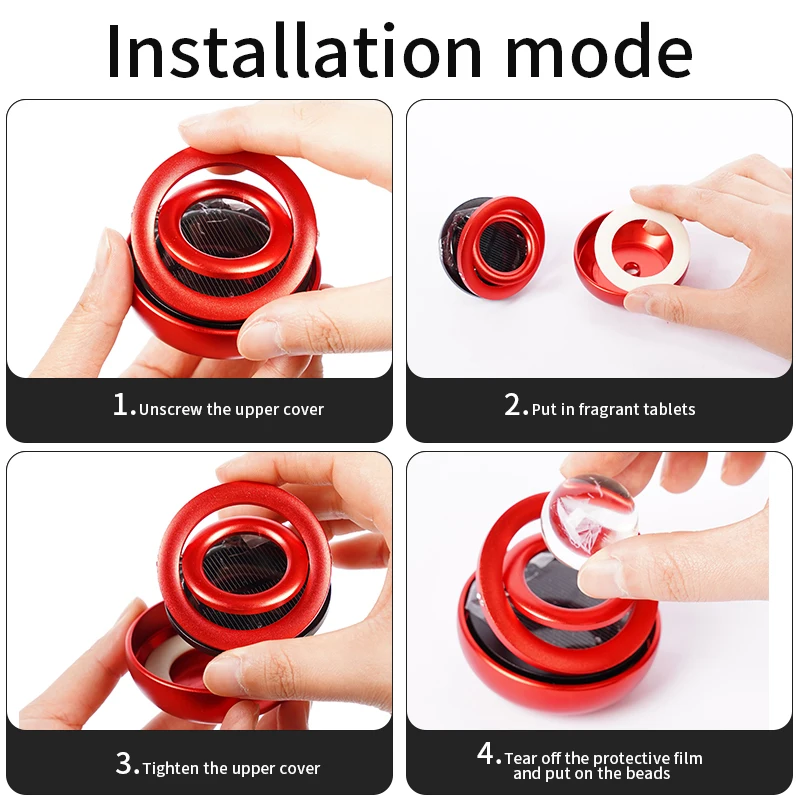 Automotive Air Freshner Solar Car Air Freshener - Premium Vehicle Aroma Diffuser with Long-Lasting Fragrance image 2