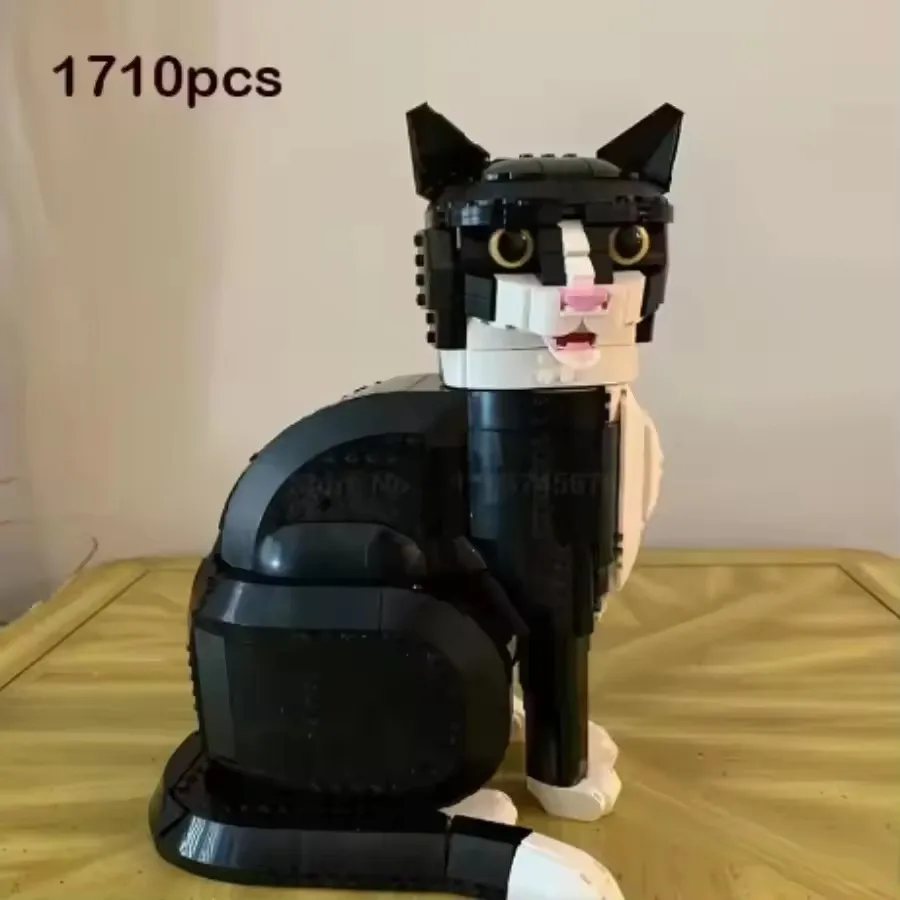 Auf Lager 21349 Smoking Katze Bausteine Ziegel Kreative Cartoon Tier Montage Spielzeug Diy