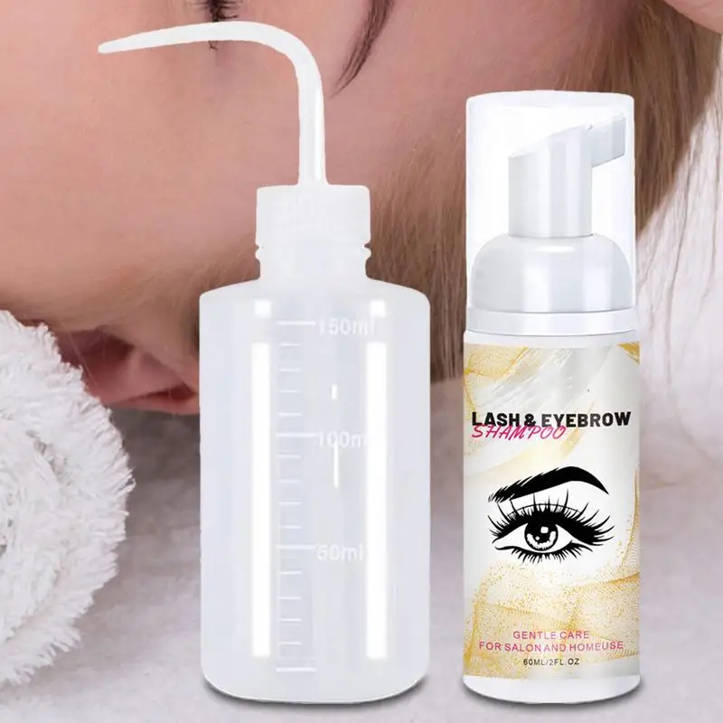 2024 Eyelash Cleaning Washing Bottle Eyebrow Shampoo Remover Skin Care Graft Lash Cleanser Bottle Eyelash Extension Makeup Tools