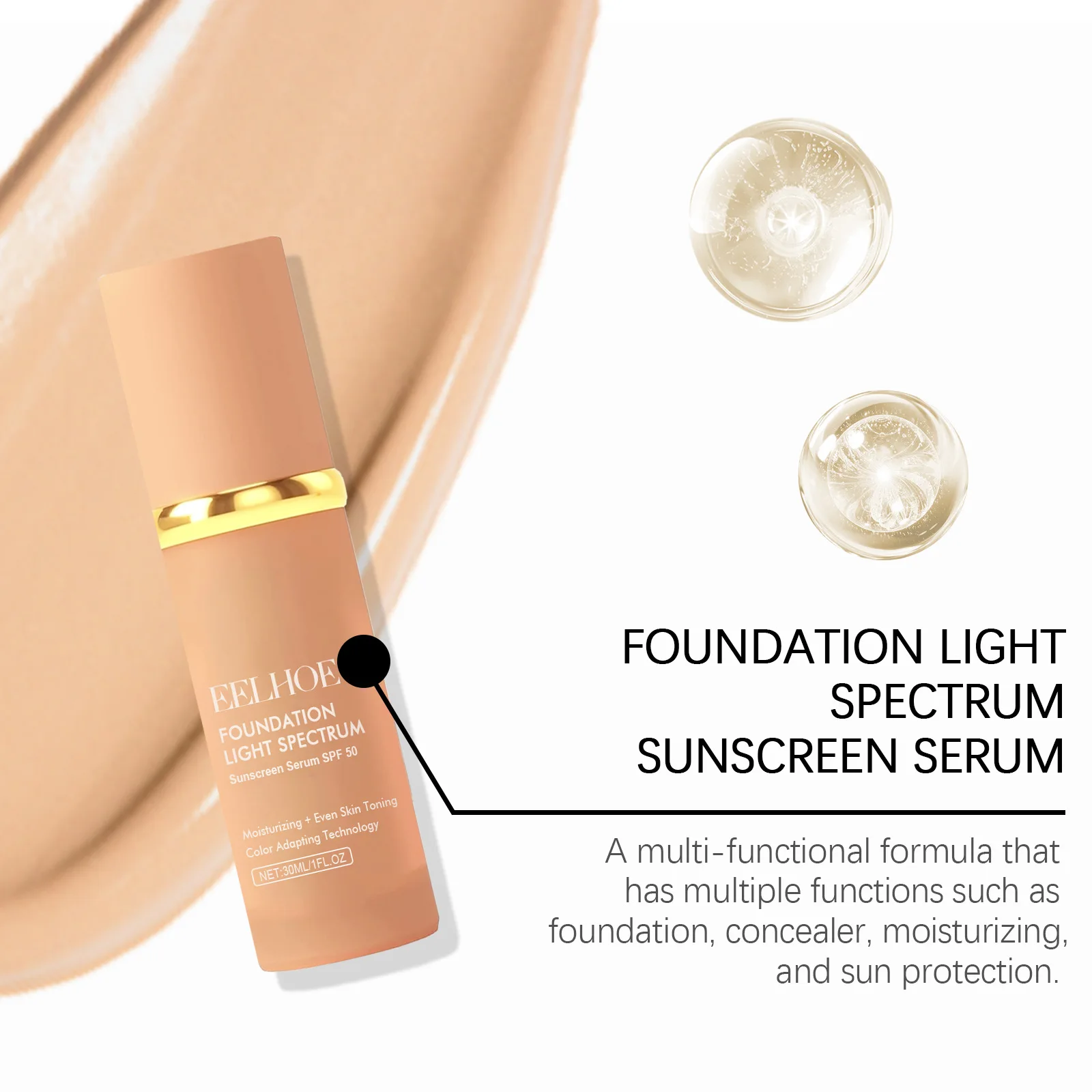 Moisturizing Liquid Foundation Concealer Full Coverage Blemish Waterproof Flawless Makeup Base Foundation Oil-Control Cosmetics