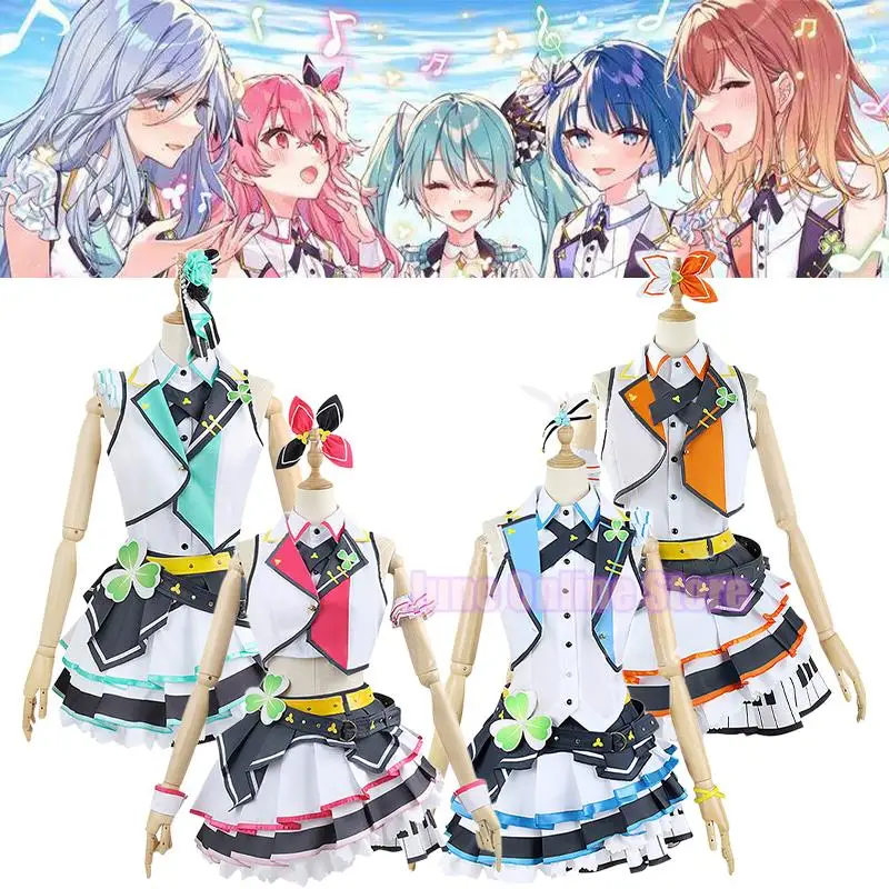 

Project Sekai Cosplay Costume Kiritani Haruka Momoi Airi Hinomori Shizuku Hanasato Minori Cosplay Costume Uniform Dress Wig Girl