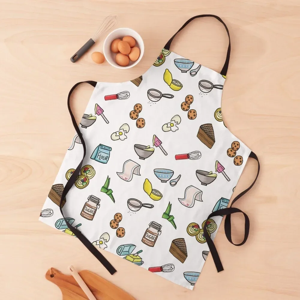 

Happy Baking Print Apron custom women's kitchen useful gadgets for home For Home Accessories man chef uniform Apron