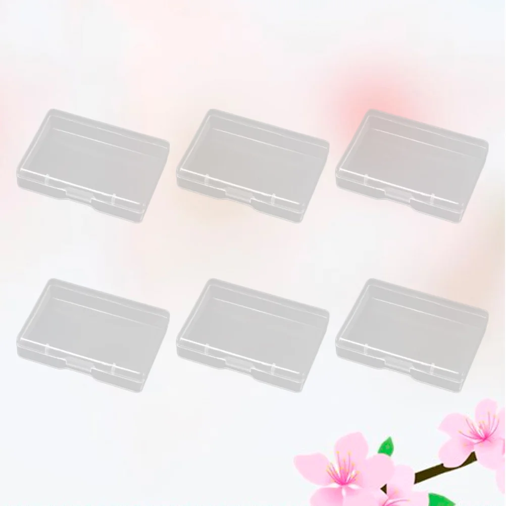 

6 шт. пластиковая коробка для хранения, прозрачный индивидуальный чехол с отделением для организации мелких деталей, органайзер для коллекции домашнего офиса, коробка