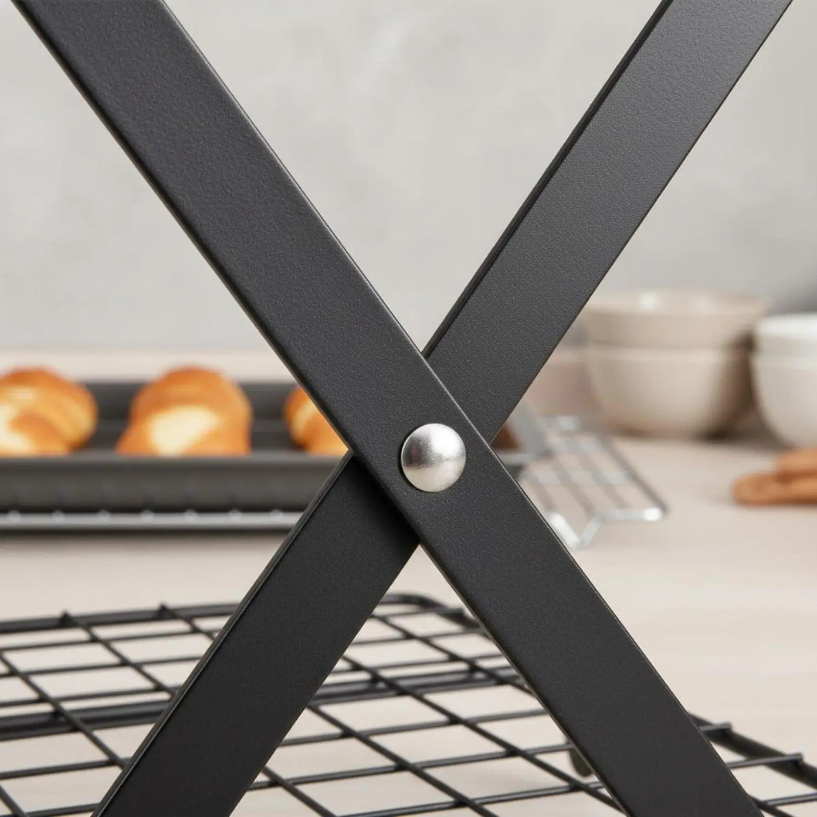 Foldable Nonstick Cookie Cooling Rack Space-saving Baking Tool Kitchen Roll Holder for Professional Bakeries and Home