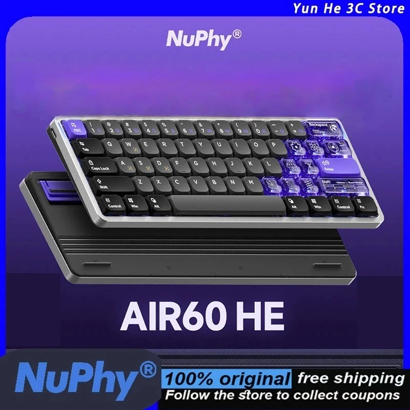 NuPhy Air60 HE Magnetic Keyboard Gaming-Grade Valorant Edition 61-Key Low-Profile Switches Sabonbok Style Low Latency Technology