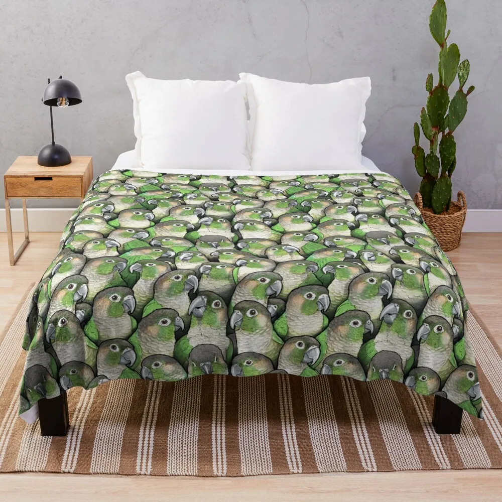 Green-cheeked Conures Throw Blanket For Decorative Sofa Fluffy Shaggy Quilt Sofa Throw Tourist Blankets