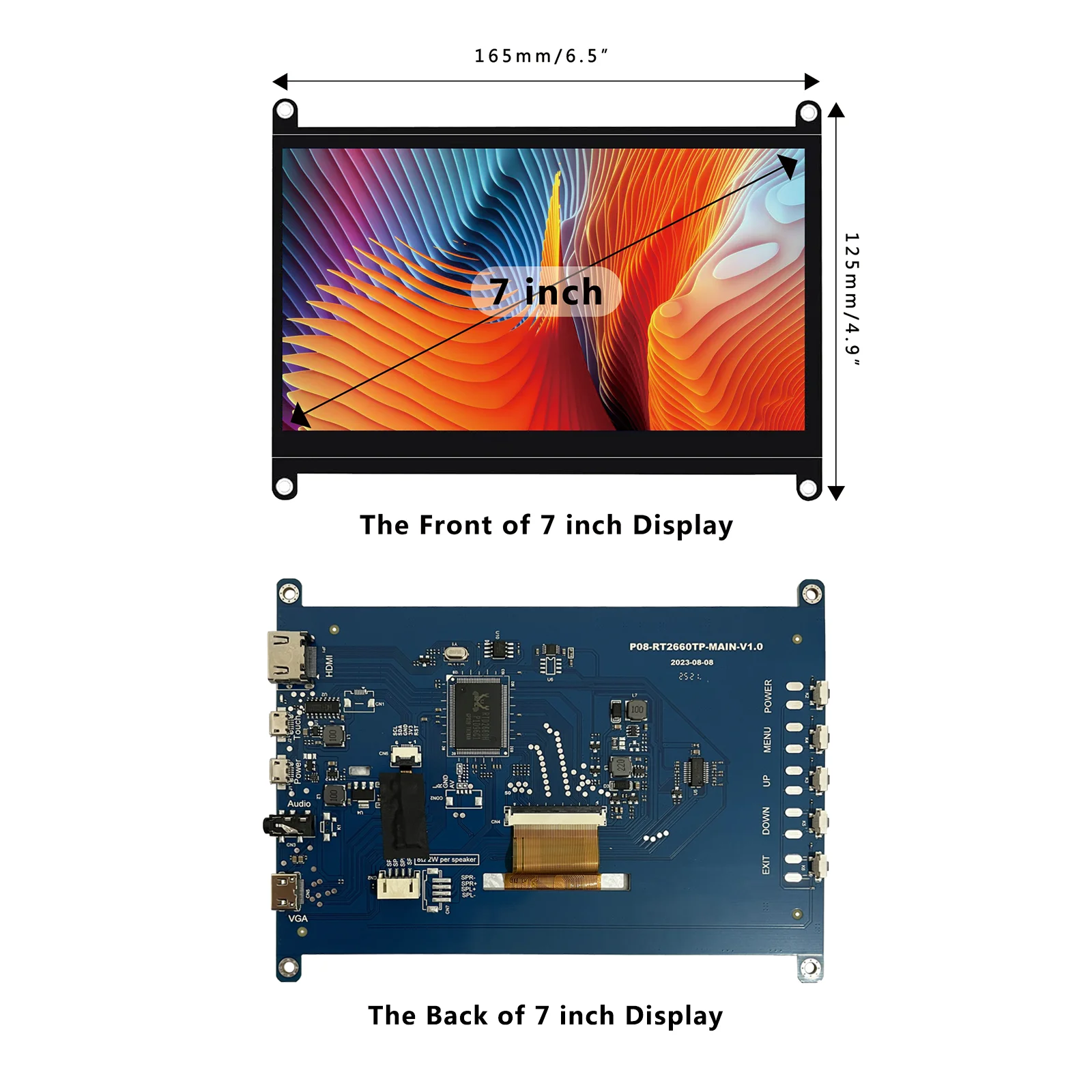 7 Inch Raspberry Pi Touch Screen 1024*600 LCD Display IPS Monitor