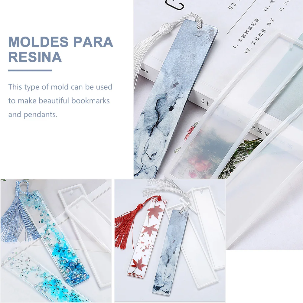 

6pcs Bookmark Mold Diy Silicone Molds Epoxy Resin Casting Crafts Blank Pendant Durable Premium Resin Silicone Mold For Gifts