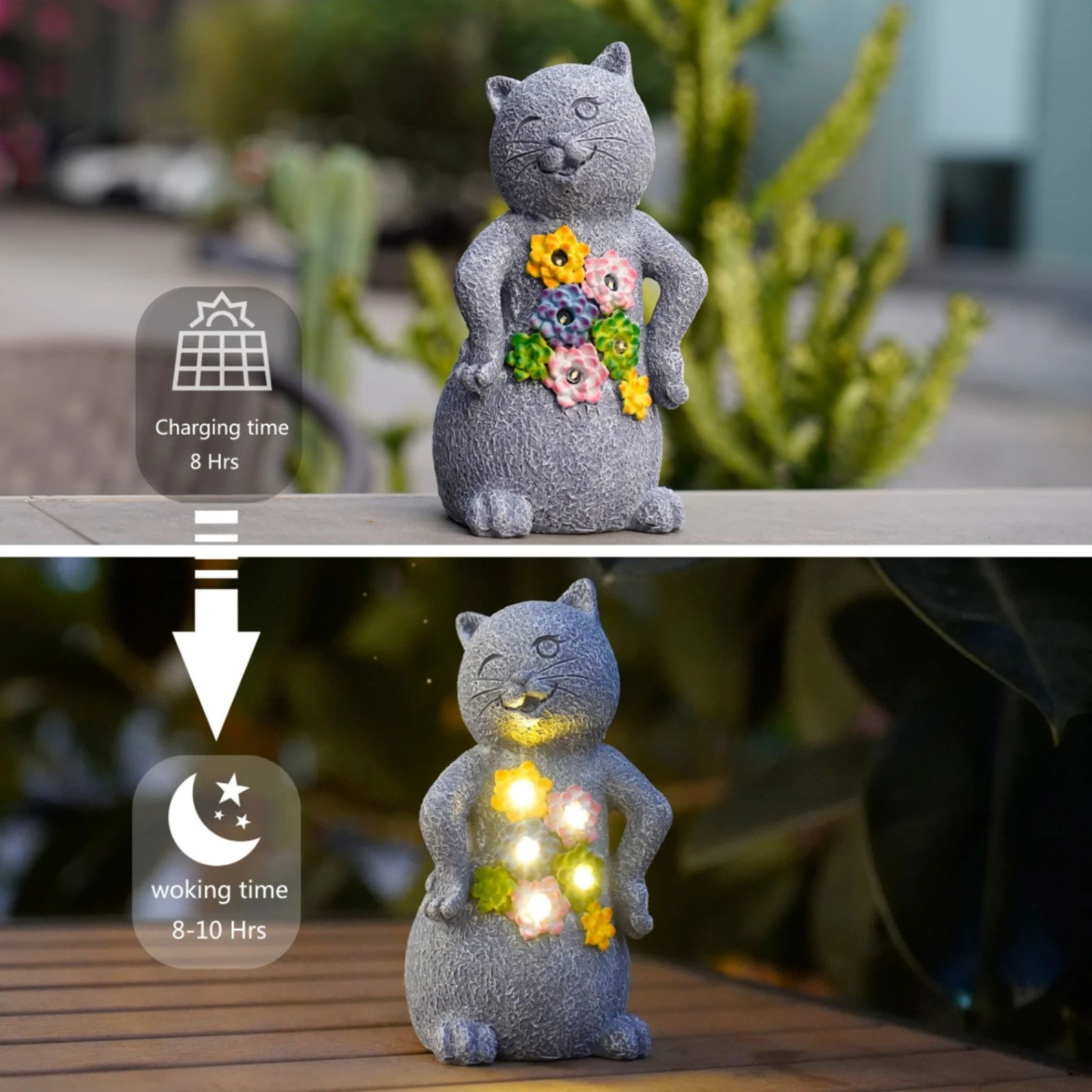Figurine de chat avec lumière - Outdoor Lighting Patio avis et prix