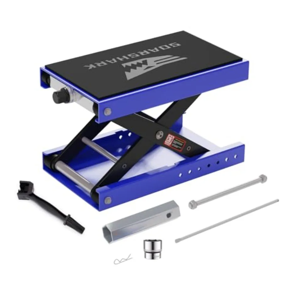 

Aluminum Motorcycle Scissor Lift Jack 1 100LBS Heavy Duty Dirt Bike Stand with Upgraded M16 Screw Double Reinforcement Shafts N