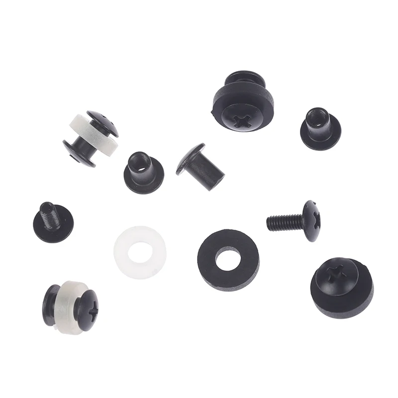 6 Sets Screw Black Steel Short Post Chicago Screw Set Cross Head Perfect for DIY Kydex