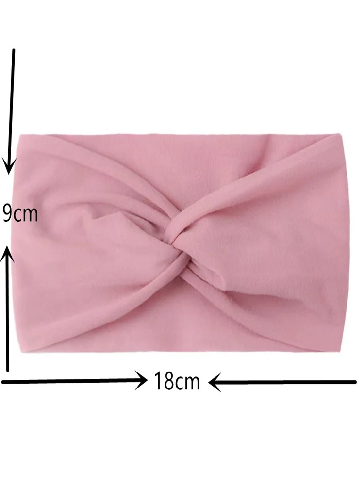 Children Headband Solid Color Nylon Cross Knot Baby Headband European and American Style Headwear Hair Accessories Wholesale