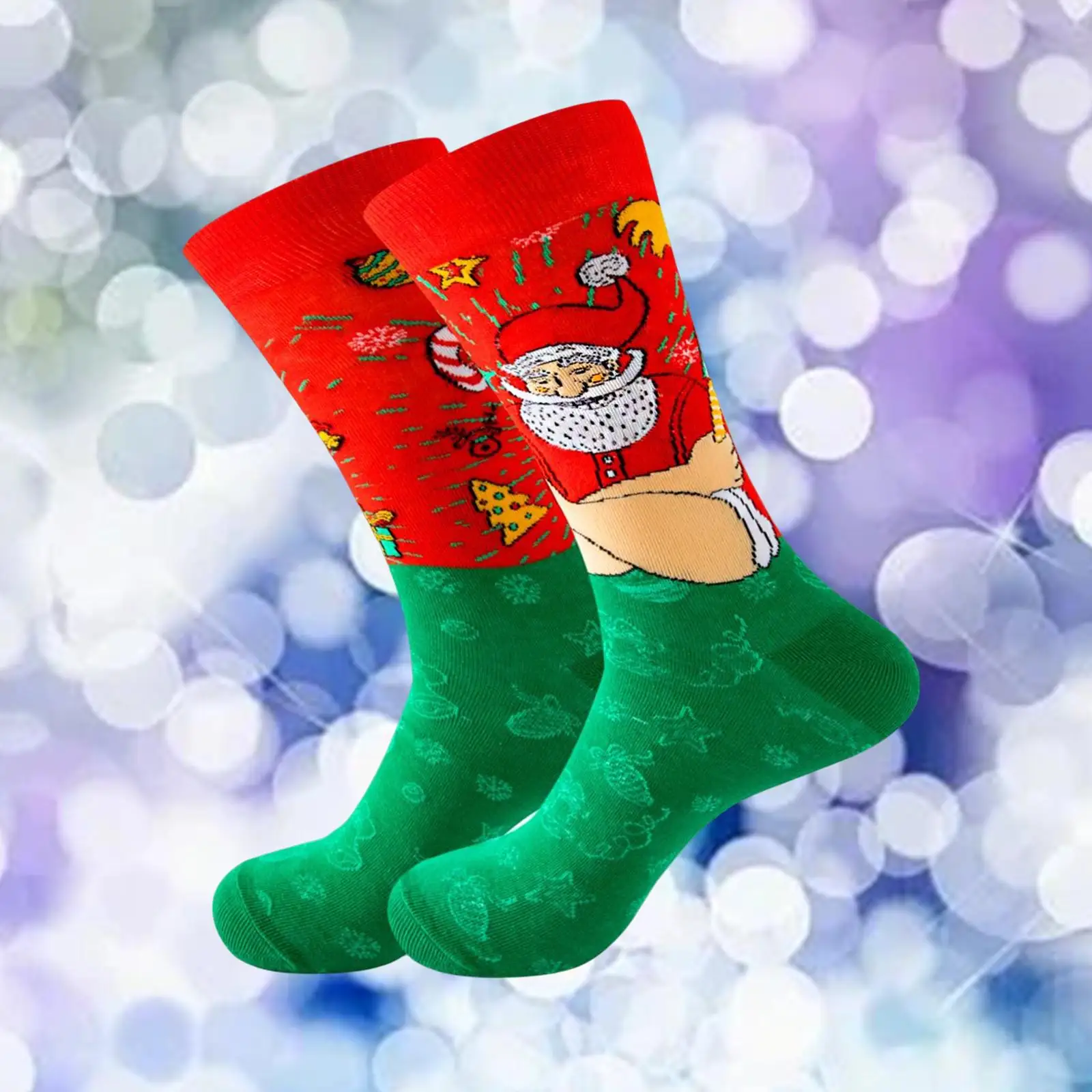 Fashion Christmas Socks, Socks Warm Long Sock for Teens Men Women Xmas Tree - view 6
