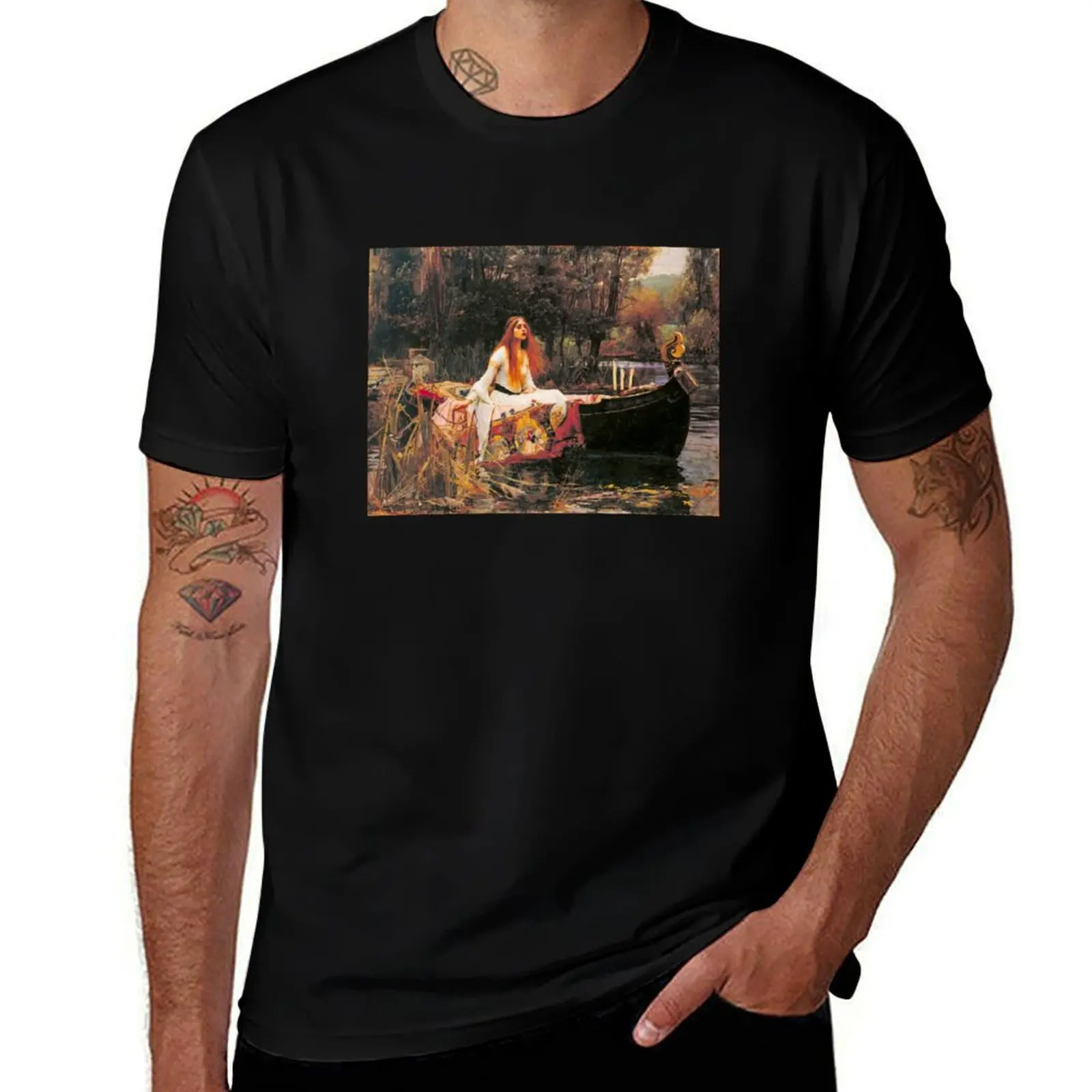 John William Waterhouse - The Lady of Shalott T-Shirt Short sleeve tee animal prinfor boys mens graphic t-shirts funny