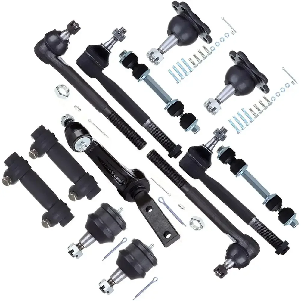 

Complete 13-Piece Suspension Kit for 1988-1992 C1500 and C2500 Trucks: 6 Tie Rod Ends, 4 Ball Joints, 2 Sway Bar Links, 1 Idler