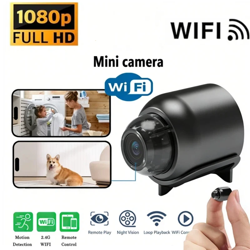 

Миниатюрная беспроводная Wi-Fi камера 1080P с четким ночным видением, легкая, портативная, премиум-класса, с функцией обнаружения движения, IP-камера для видеонаблюдения, новинка