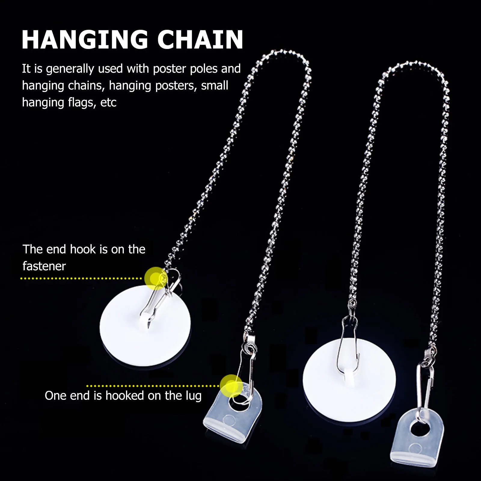 

10Pcs Chain for Flag Pole Solid Metal Build Hanging Accessories for Posters Banners Small Flags Reliable Performance