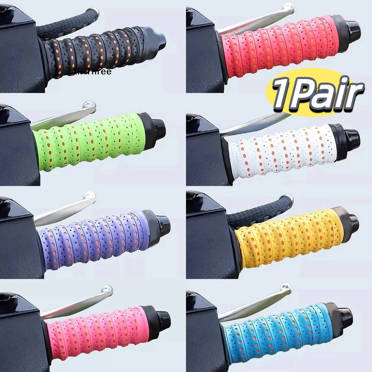 1Pair Motorcycle Handlebar Tape Road Bike Bar Tape Breathable Anti Scratch Tape Anti-Vibration Tape Durable Protection Straps