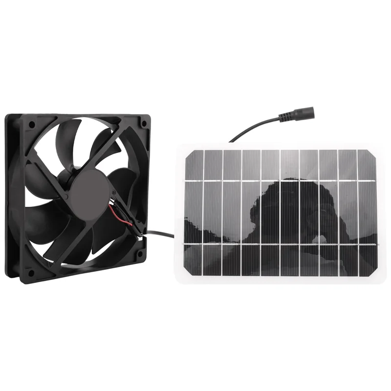[NEWA64Z!】 Solar Panel Fan Set 5V 6W Mini Solar Cell DIY Plate Kit Outdoor For Summer Greenhouse Dog Pet Home Ventilation Equipm