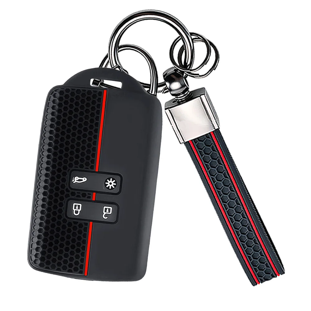 Silicone Car Key Fob Cover Case For Dacia Duster Logan 3 Jogger Sandero Renault Clio 5 Megane 4 Zoe Kadjar