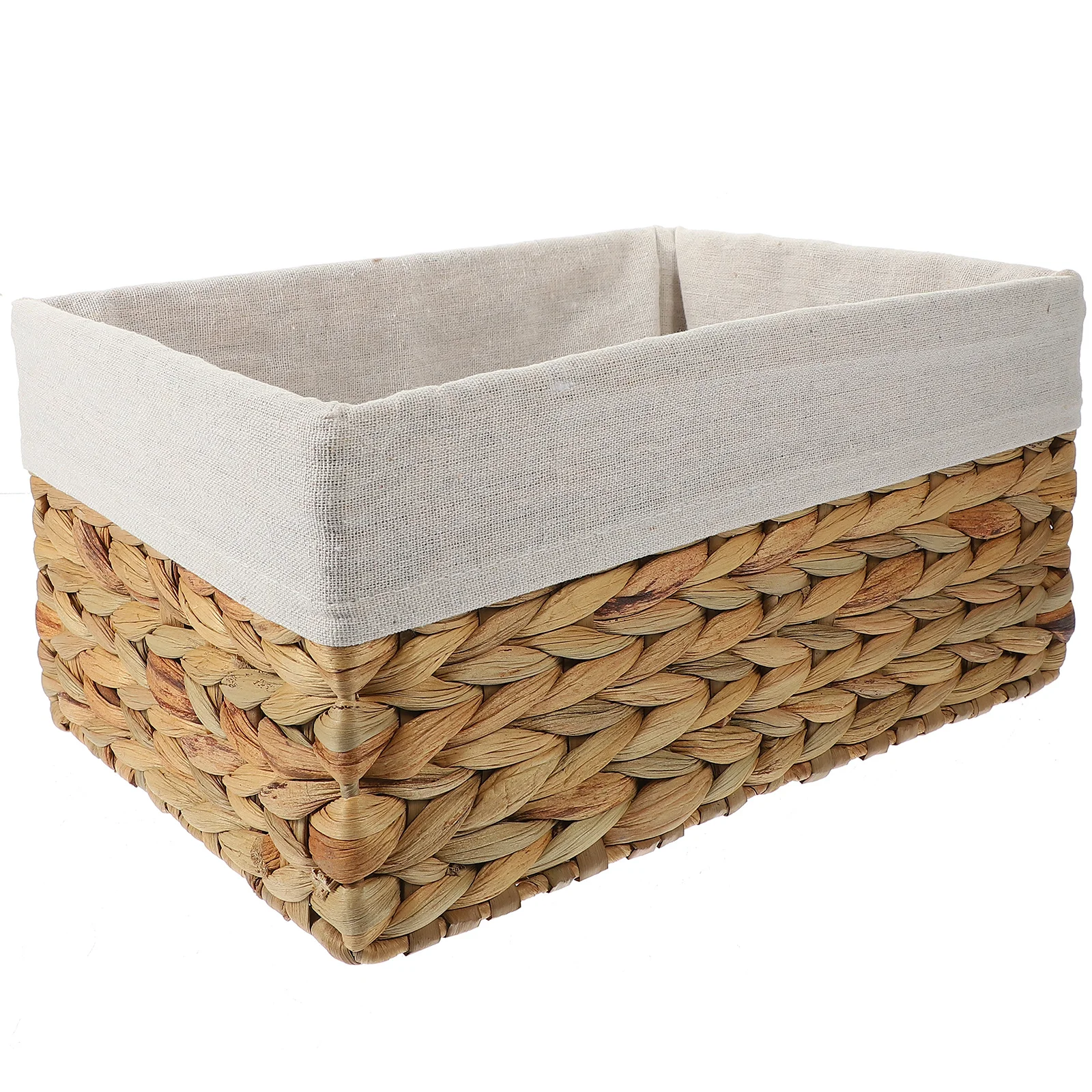 

Woven Storage Basket Straw Natural Handcrafted Organizer For Home Desktop Shelf Bathroom Clothes Towels Books Magazine
