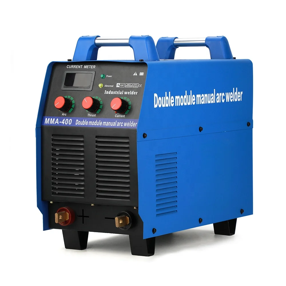 High frequency mma 400 welding machine 380V 12.5KVA 400A IGBT double module manual arc metal welding machines