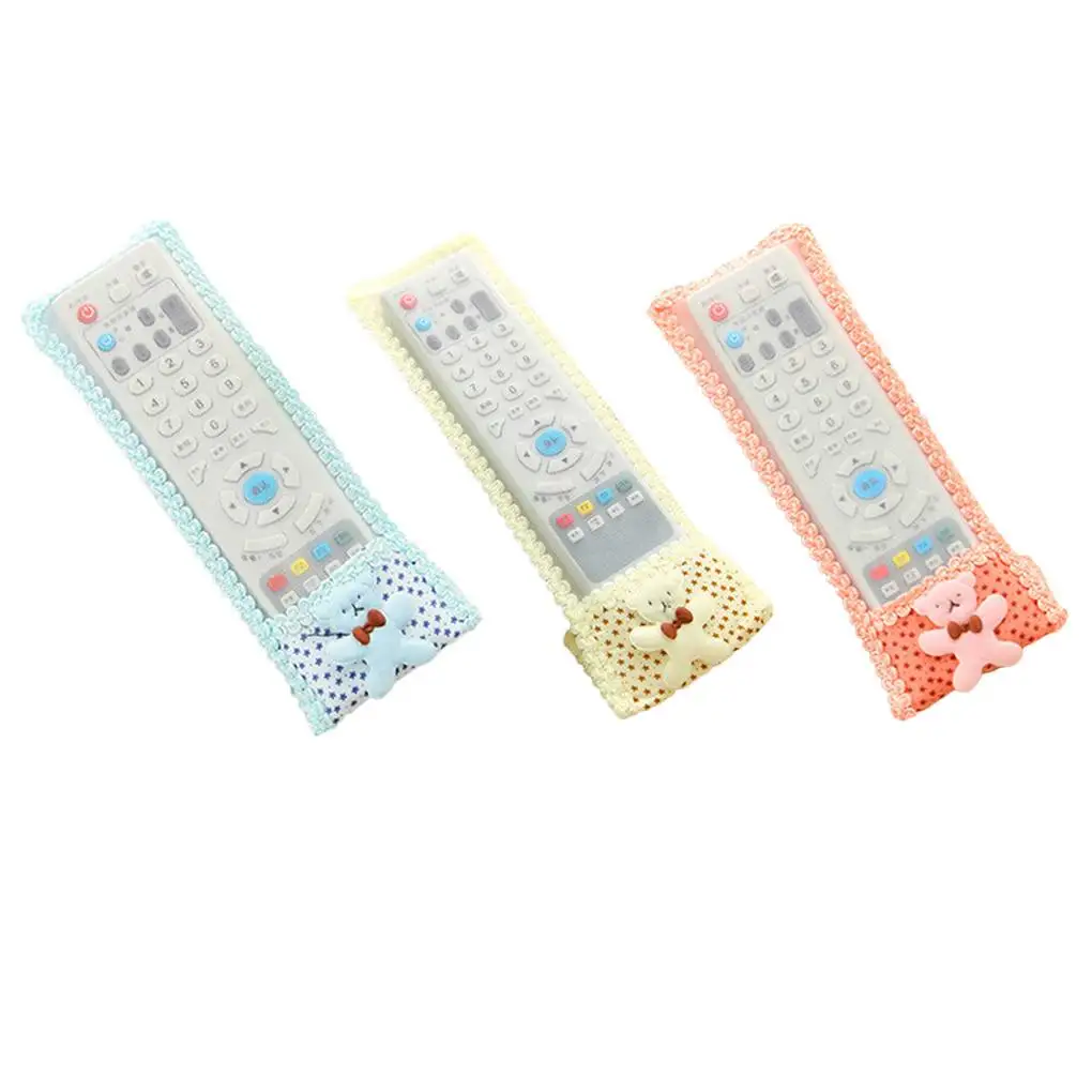 TV Remote Controller Case Controllers Protective Cases Covering Accessory Dustproof Cover beige yellow L(24x8cm)