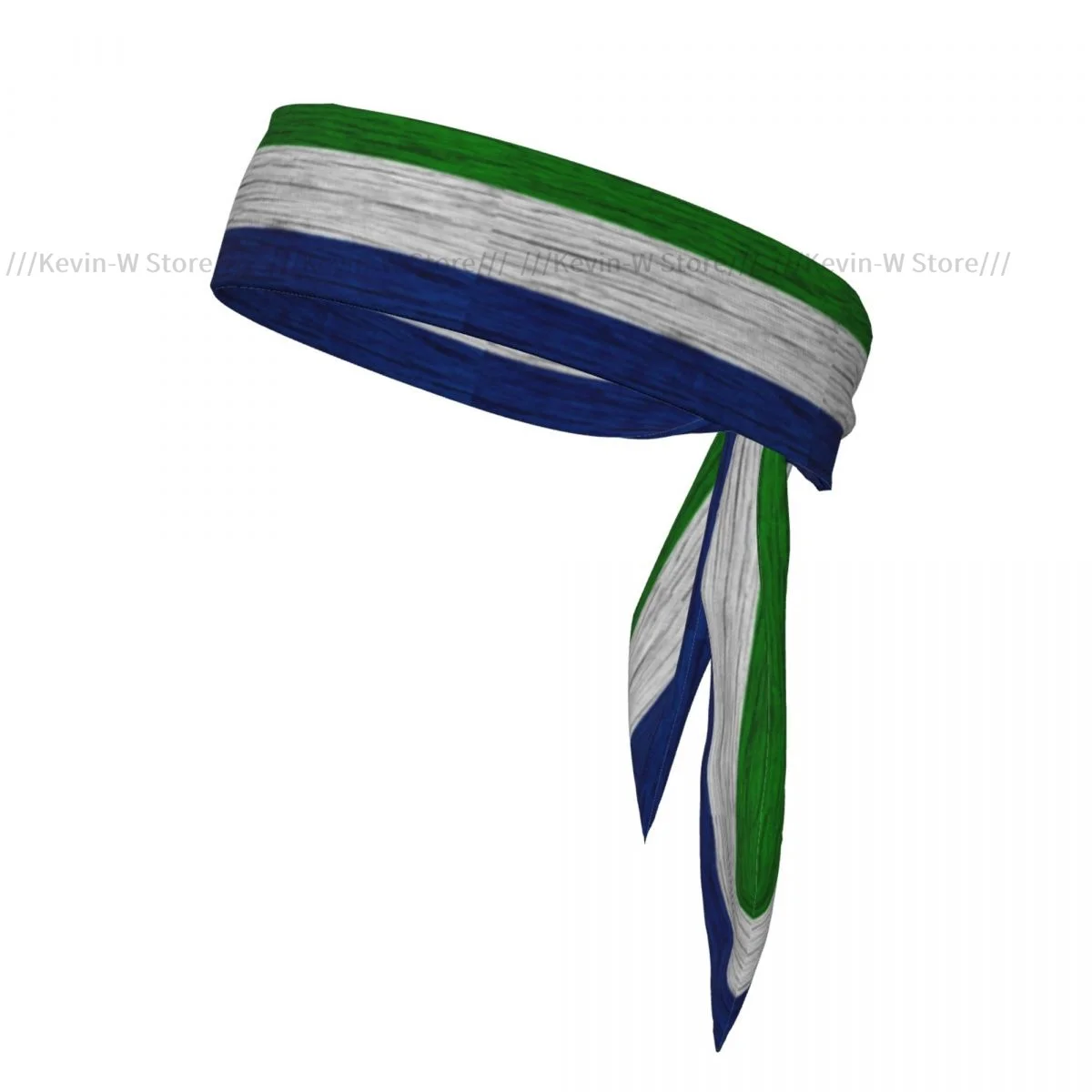 Head Tie Bandana Sierra Leone Wood Texture Flag Head Scarf Wrap Outdoor Sports Sweatband