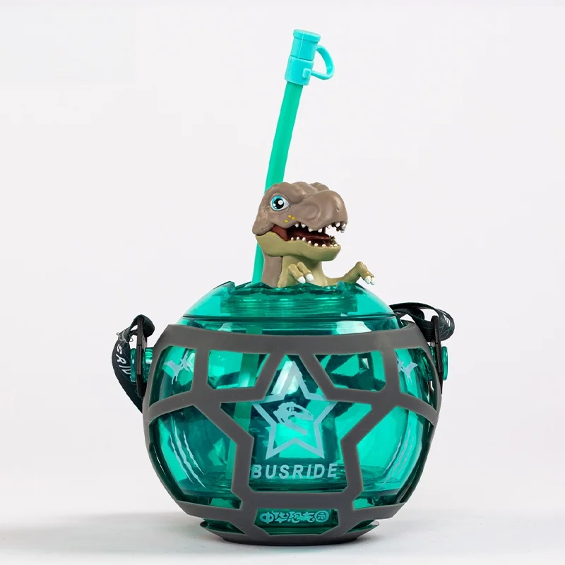 중국 공룡 공원 공룡 유전자 공 컵 만화 공룡 계란 워터 컵 기념품 선물 500ml 빛을 방출할 수 있음