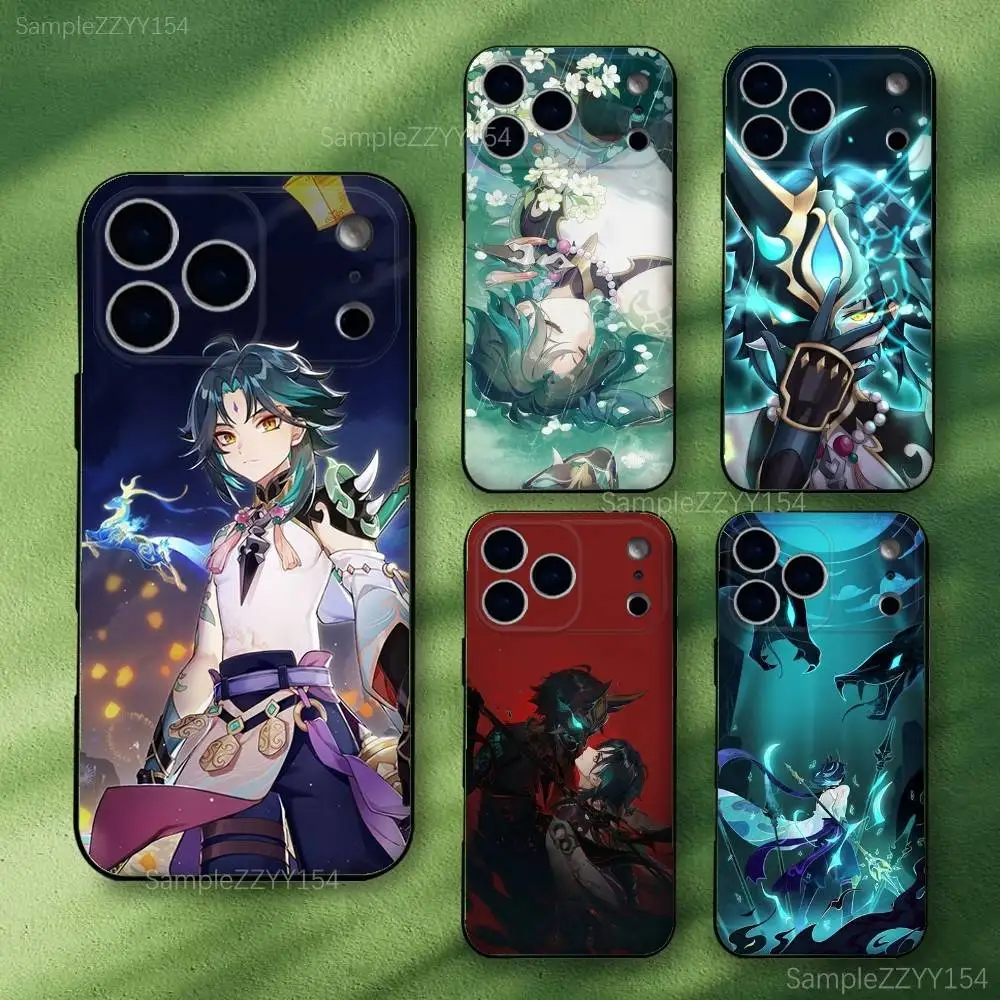 

Genshin Impact Xiao Phone Case For iPhone 17,16,15,14,13,12,Pro,Max,Plus,E,SE4,Air,Mini Black Soft Funda