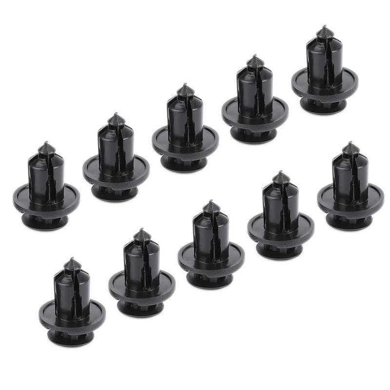 10-Black Front Bumper Locking Hooks & Clip Fastener Push Rivet Trim Rivet For Honda Accord Car Accessries