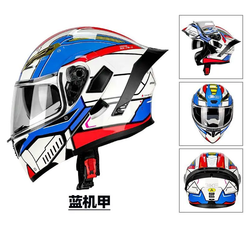 Motorcycle Helmet and Safety Scooter Motorcycle Modular Capacitor Helmet Engine Full Face Integral capacete de motocicleta
